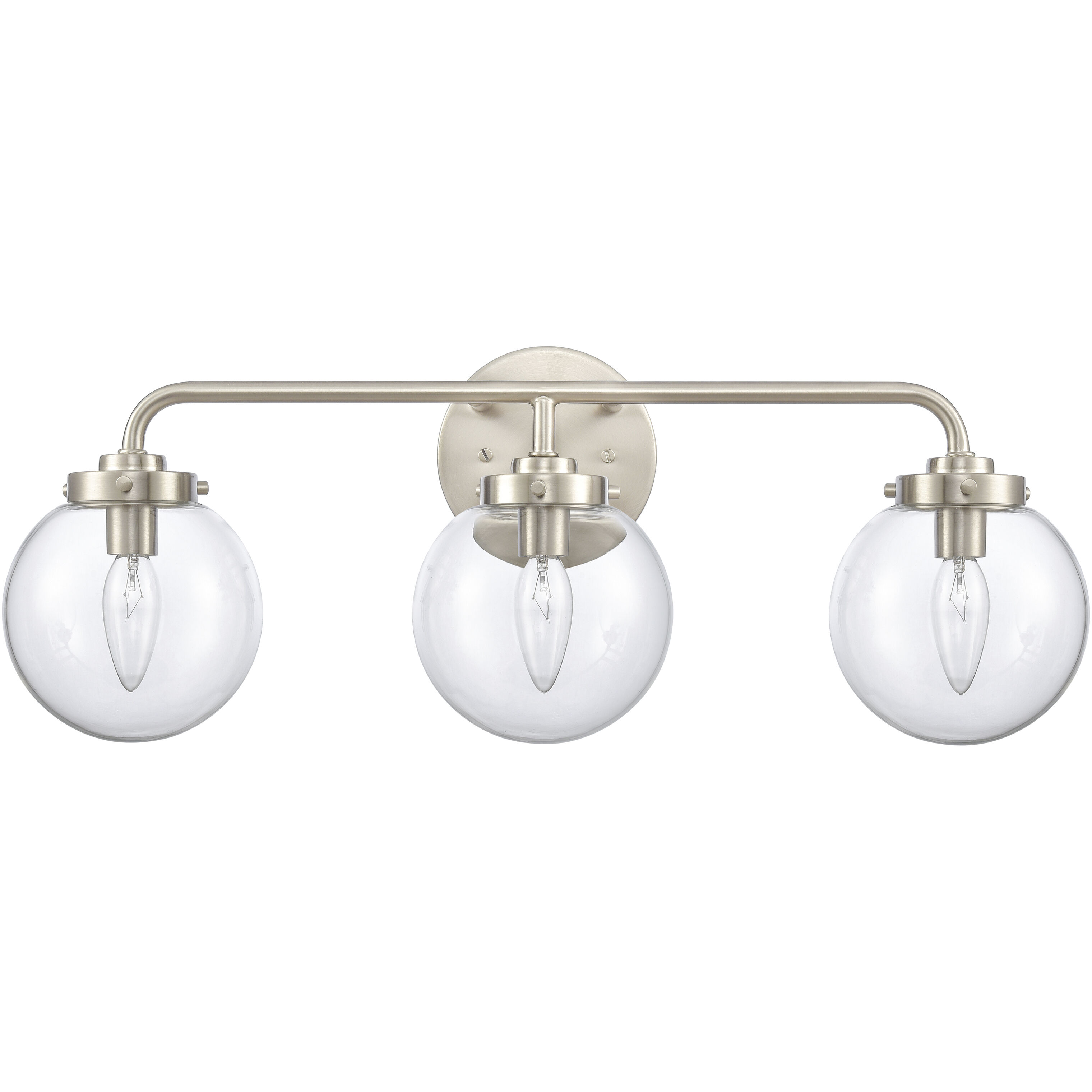 Fairbanks 3 Light 23.25 inch Brushed Nickel Vanity Light Wall Light