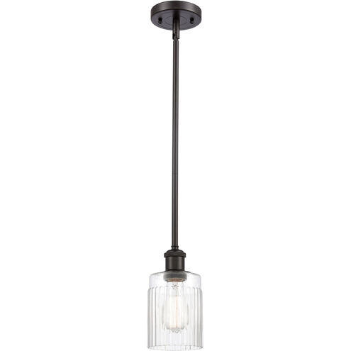 Ballston Hadley LED 5 inch Oil Rubbed Bronze Pendant Ceiling Light in Clear Glass, Ballston