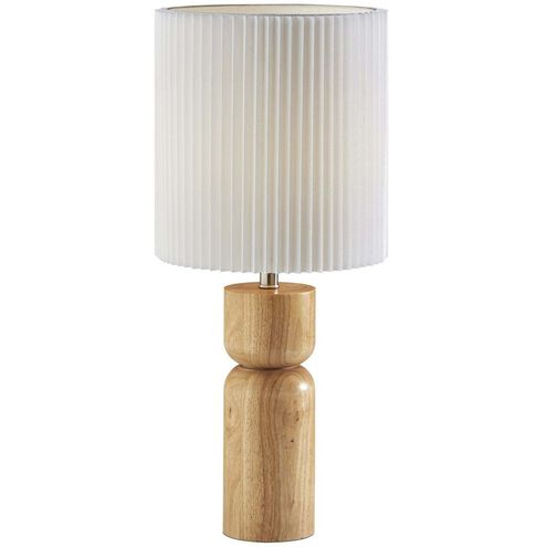 James 28 inch 100.00 watt Natural Wood Table Lamp Portable Light