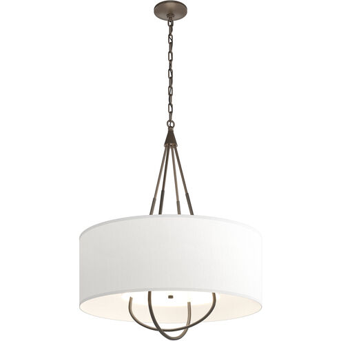 Loop 4 Light 28 inch Bronze and Dark Smoke Pendant Ceiling Light in Bronze/Dark Smoke, Natural Anna
