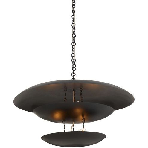 Florko 6 Light 31 inch Blackened Iron Chandelier Ceiling Light