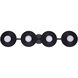 Payton 4 Light 38.75 inch Black Vanity Light Wall Light