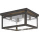 Milford 4 Light 11 inch Bronze Flush Mount Ceiling Light
