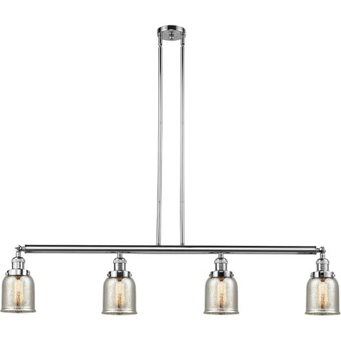 Franklin Restoration Small Bell LED 49.63 inch Polished Chrome Island Light Ceiling Light in Silver Plated Mercury Glass, Franklin Restoration