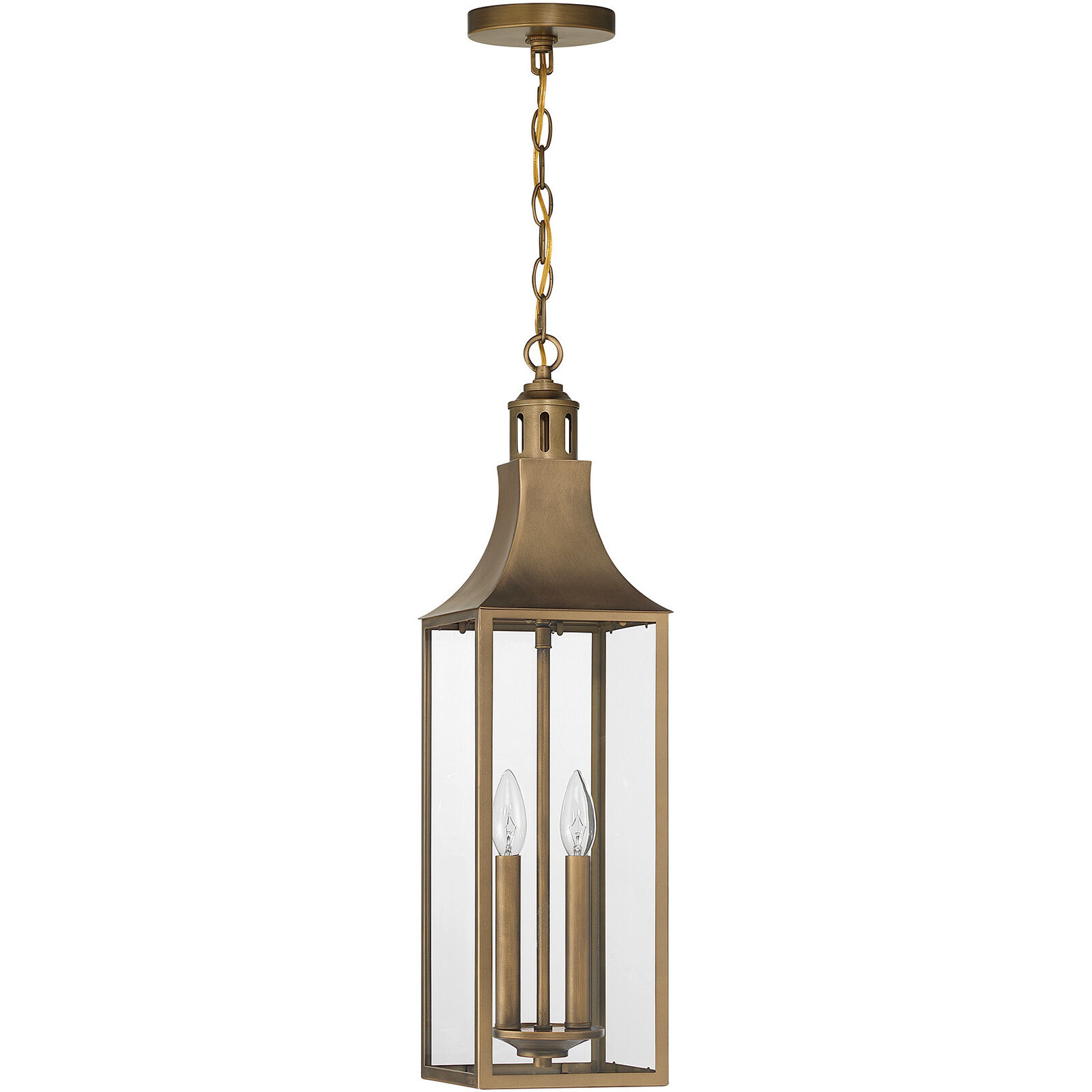 Lancaster 2 Light 7 inch Atlas Bronze Outdoor Hanging Lantern