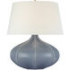 AERIN Rana 24.75 inch 15.00 watt Polar Blue Crackle Wide Table Lamp Portable Light, Medium