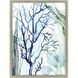 Sea Leaves Blue and Turquoise and Green and White Framed Art