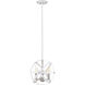 Cavallo 3 Light 12 inch Hammered White and Brushed Nickel Chandelier Ceiling Light