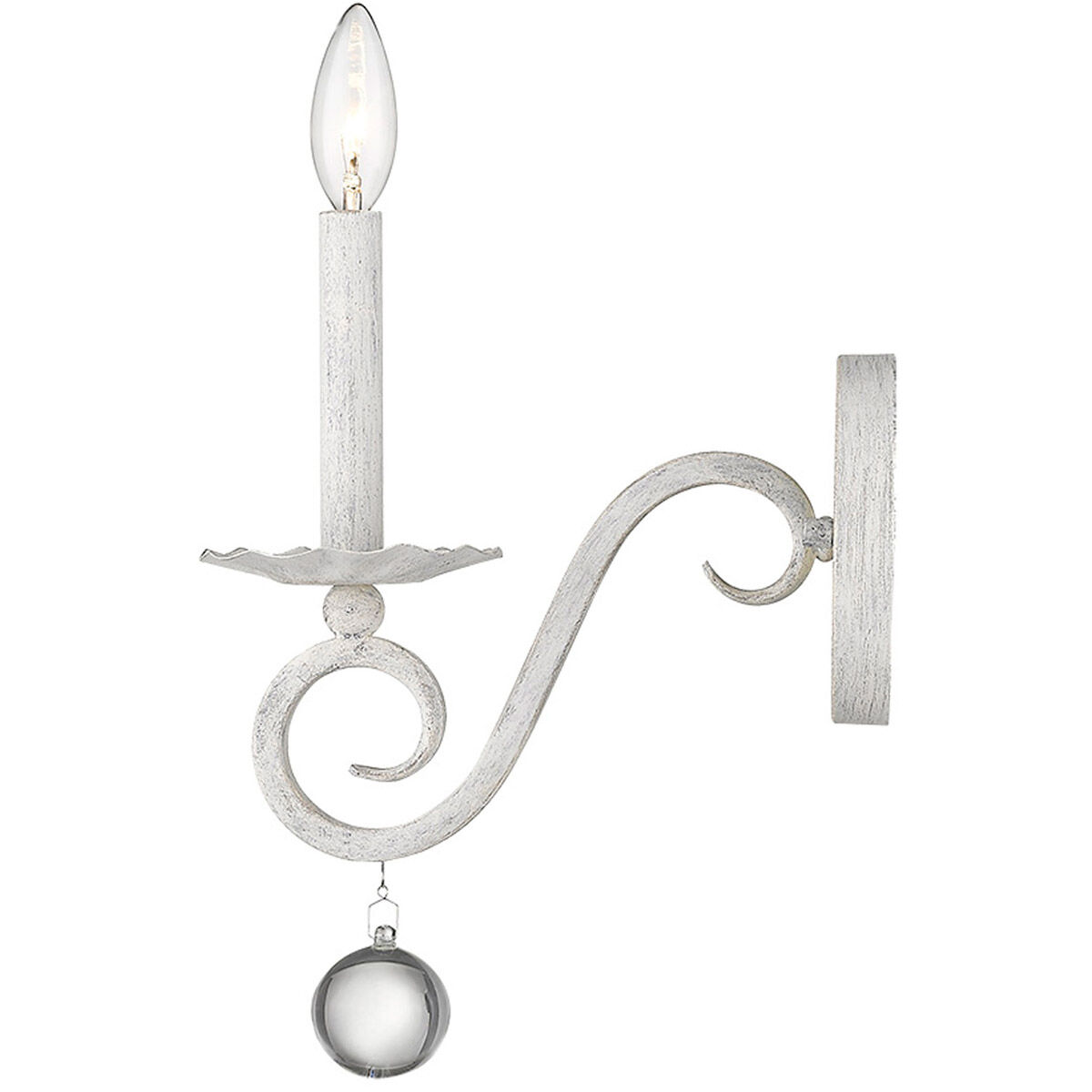 Callie 1 Light 5 inch Country White Sconce Wall Light