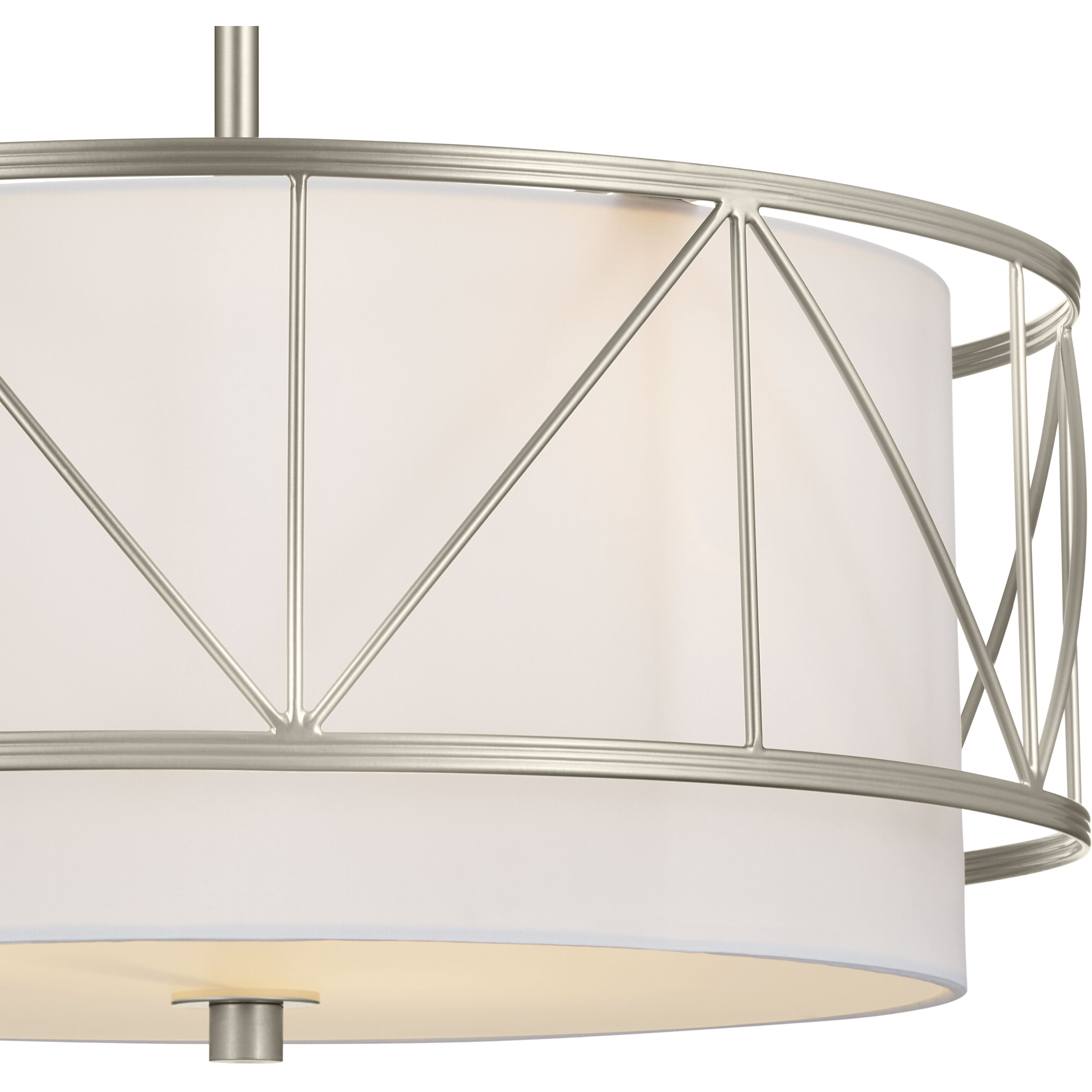 Birkleigh 3 Light 18 inch Satin Nickel Flush Mount Ceiling Light