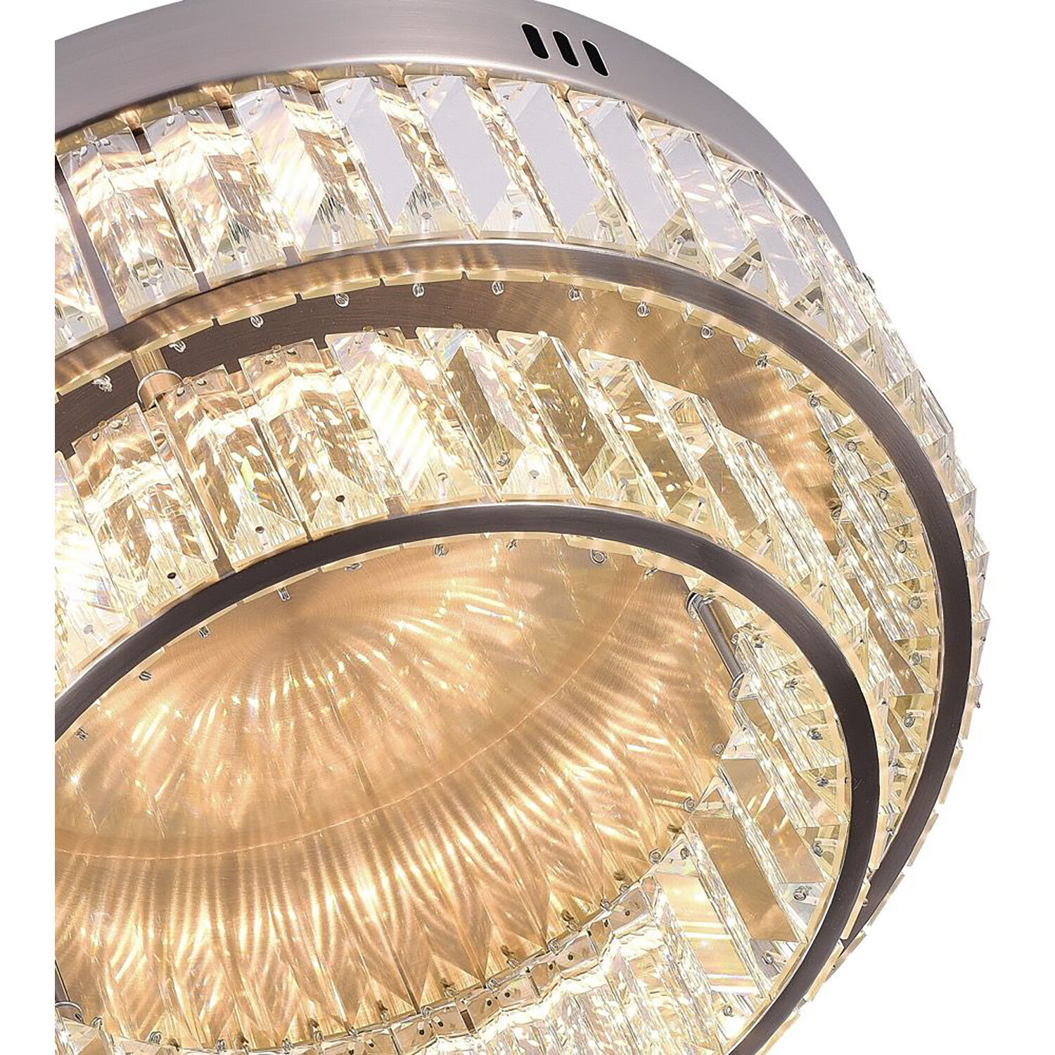Stella LED 15.74 inch Satin Nickel Flush Mount Ceiling Light
