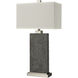 Tenlee 33 inch 150.00 watt Gray with Satin Nickel Table Lamp Portable Light