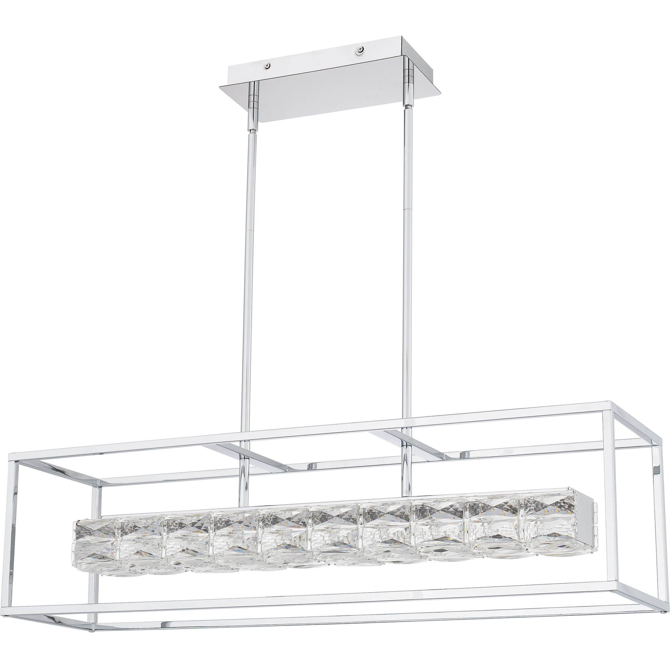 Dazzle LED 35.5 inch Polished Chrome Island Light Ceiling Light, Small