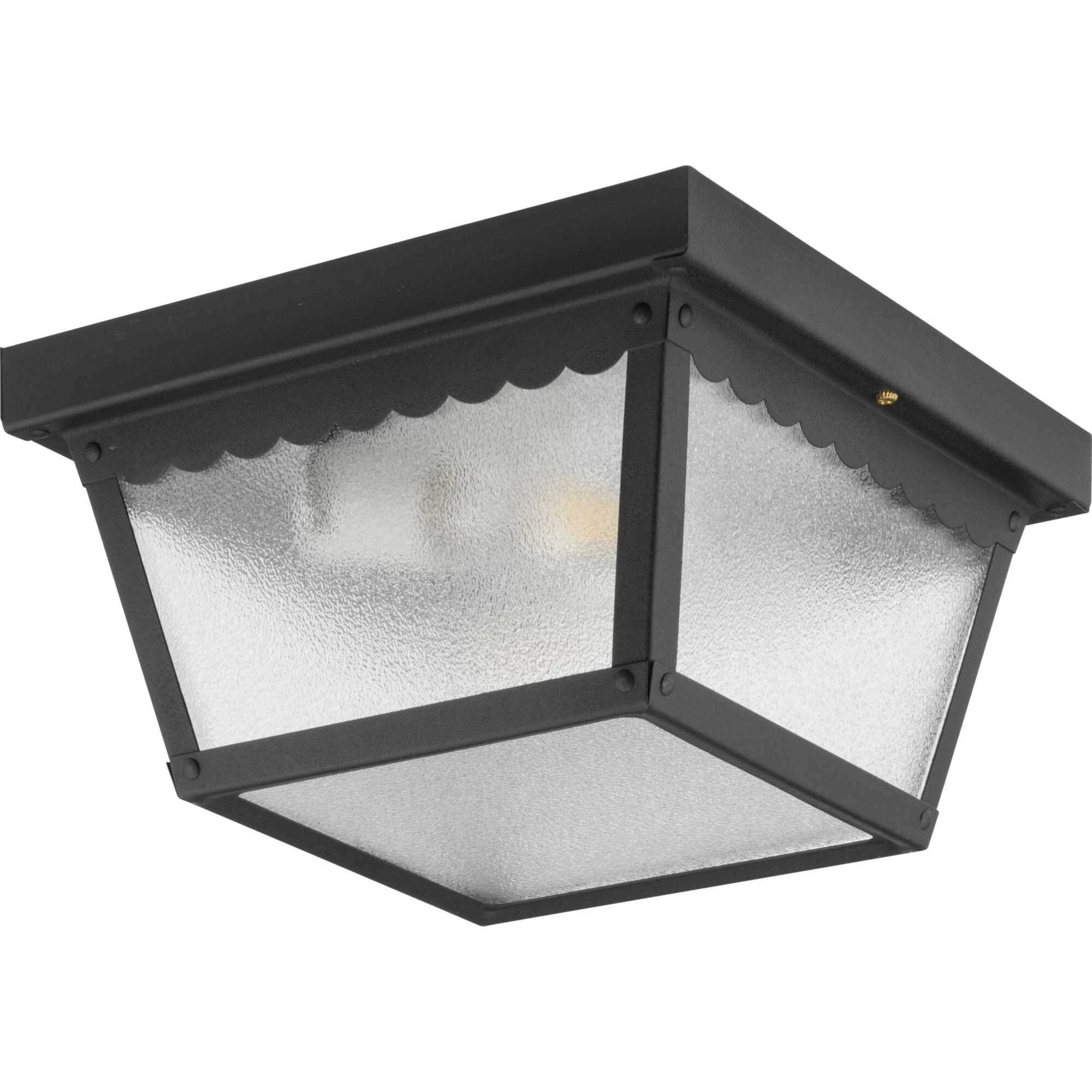 Ceiling Mount 2 Light 9.25 inch Matte Black Outdoor Flush Mount