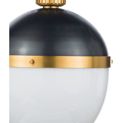 Otis 1 Light 15.5 inch Blackened Brass and Natural Brass Pendant Ceiling Light, Large