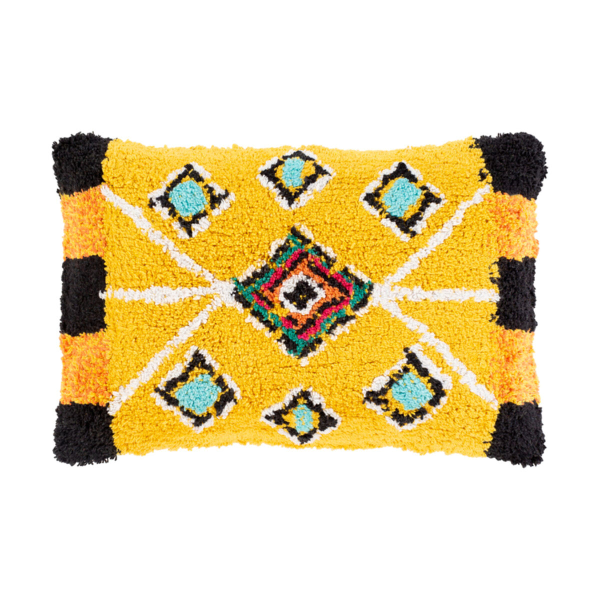 Settat 20 X 13 inch Bright Yellow/Bright Pink/Bright Orange/Black/Aqua Pillow Kit, Lumbar