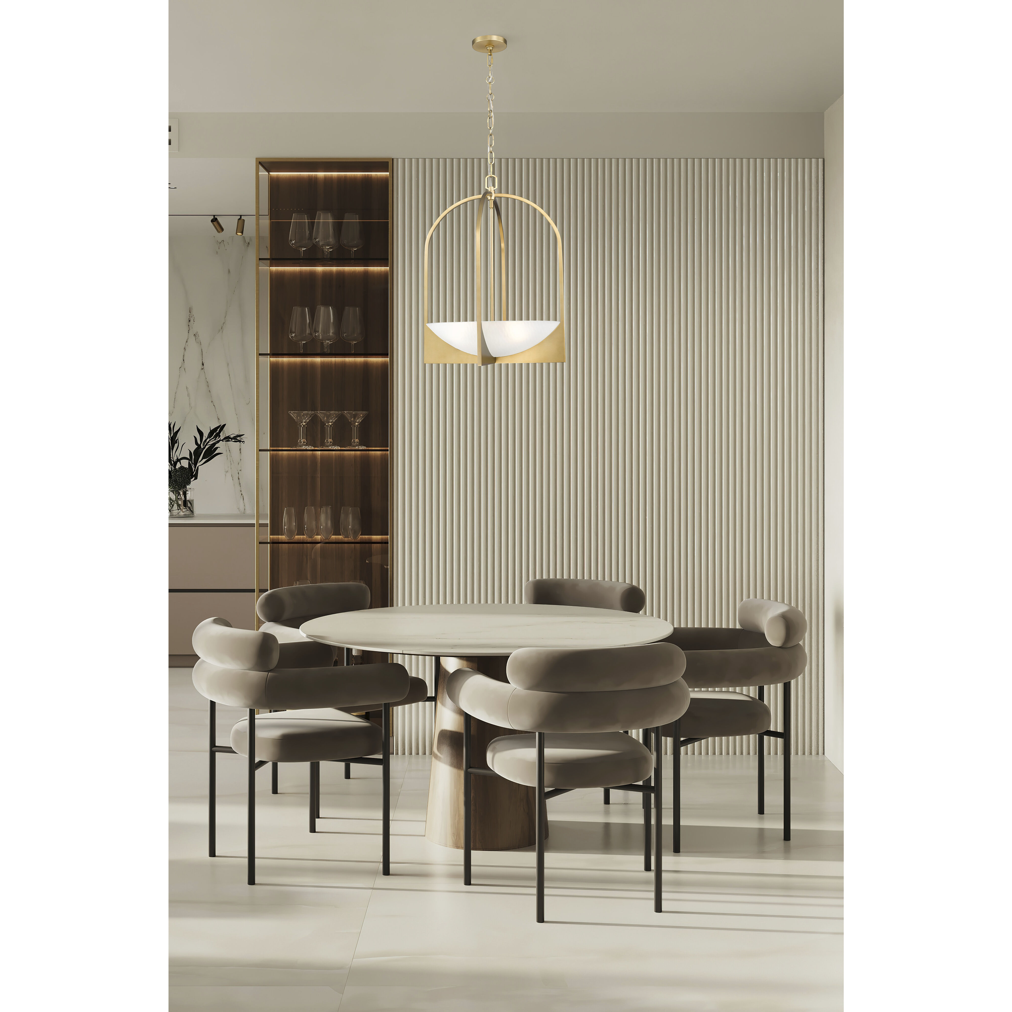 Devon 4 Light 18 inch Modern Gold Pendant Ceiling Light