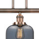Franklin Restoration Large Bell LED 41 inch Antique Copper Island Light Ceiling Light in Plated Smoke Glass, Franklin Restoration