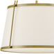 Clarke 1 Light 16.25 inch Lacquered Dark Brass Pendant Ceiling Light in Lacquered Dark Brass with Off White