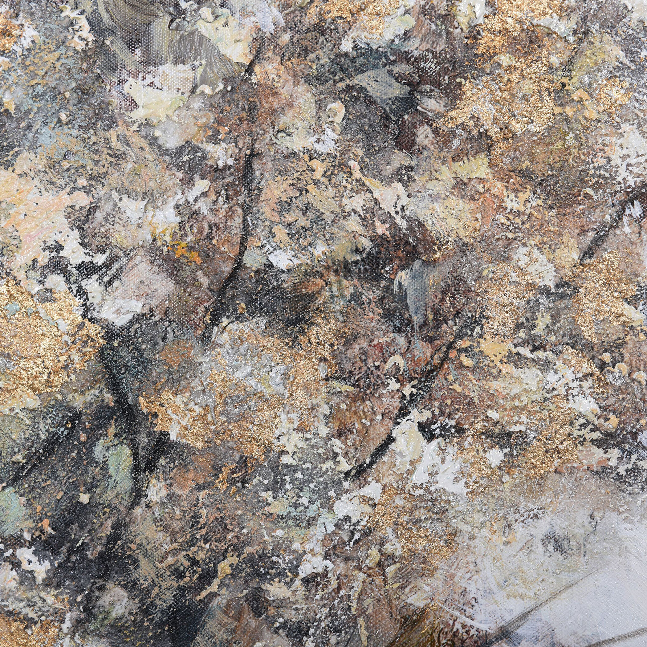 Plantation Trees White-Brown-Grey Multi-Color-Acrylic Accents Wall Art