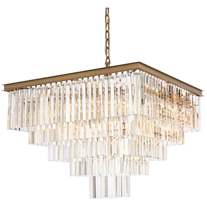 Sydney 21 Light 34 inch Satin Gold Chandelier Ceiling Light