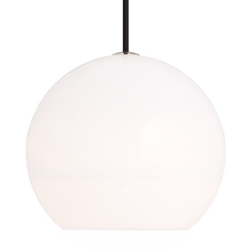 Sean Lavin Sedona 12.4 inch Satin Nickel Pendant Ceiling Light in Incandescent, White Glass