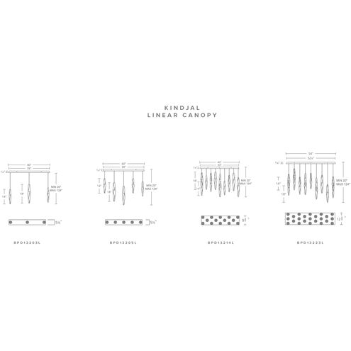Beyond Kindjal LED 9.5 inch Polished Nickel Multi-Light Pendant Ceiling Light, Linear Canopy