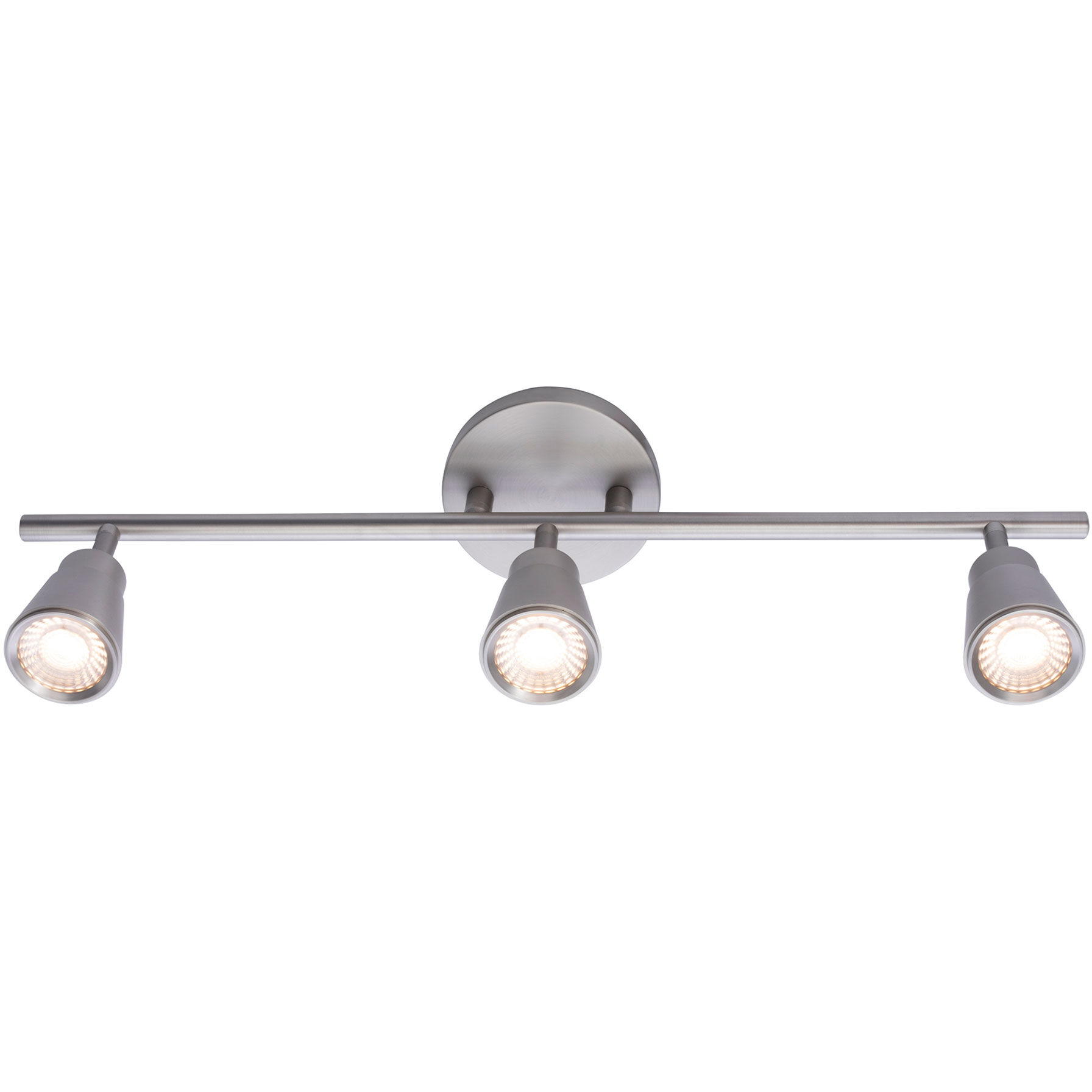 Solo 3 Light 120 Brushed Nickel Fixed Rail Ceiling Light, WAC Limited