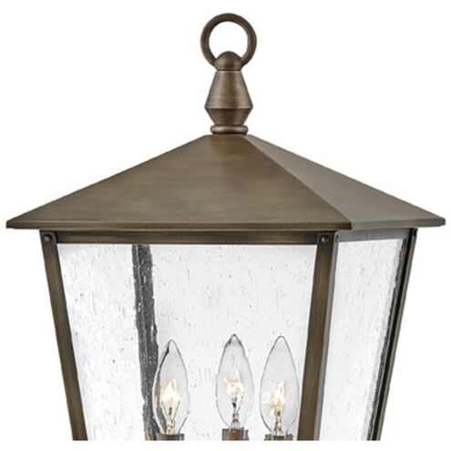 Heritage Huntersfield 3 Light 20.75 inch Burnished Bronze Outdoor Post Mount Lantern
