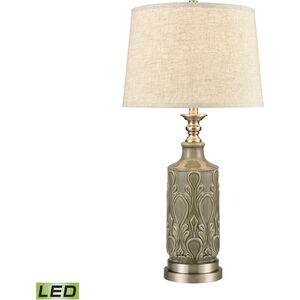 Strangford 32 inch 9.00 watt Gray with Satin Nickel Table Lamp Portable Light