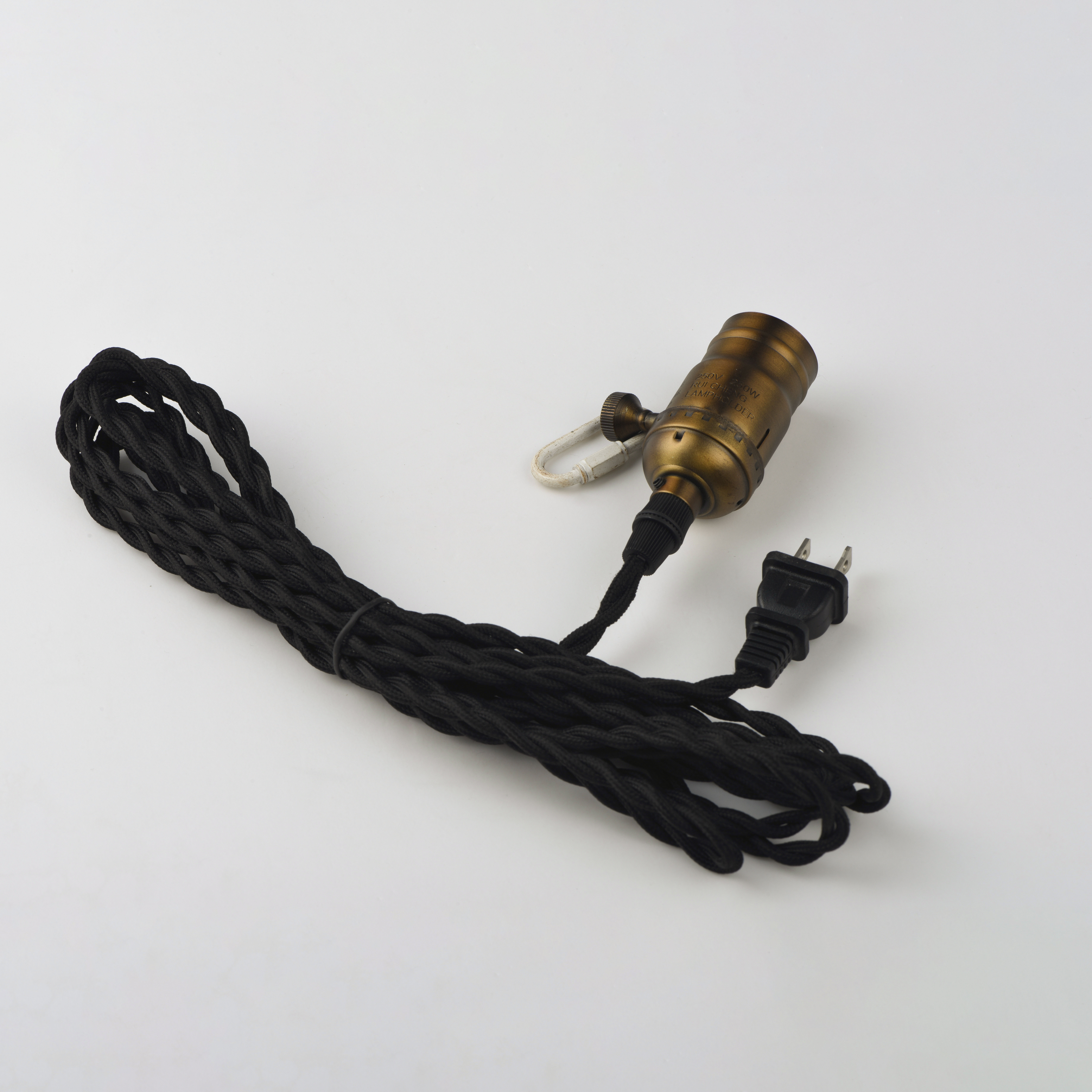 Early Electric 1 Light 2 inch Black/Antique Brass Single Pendant Ceiling Light