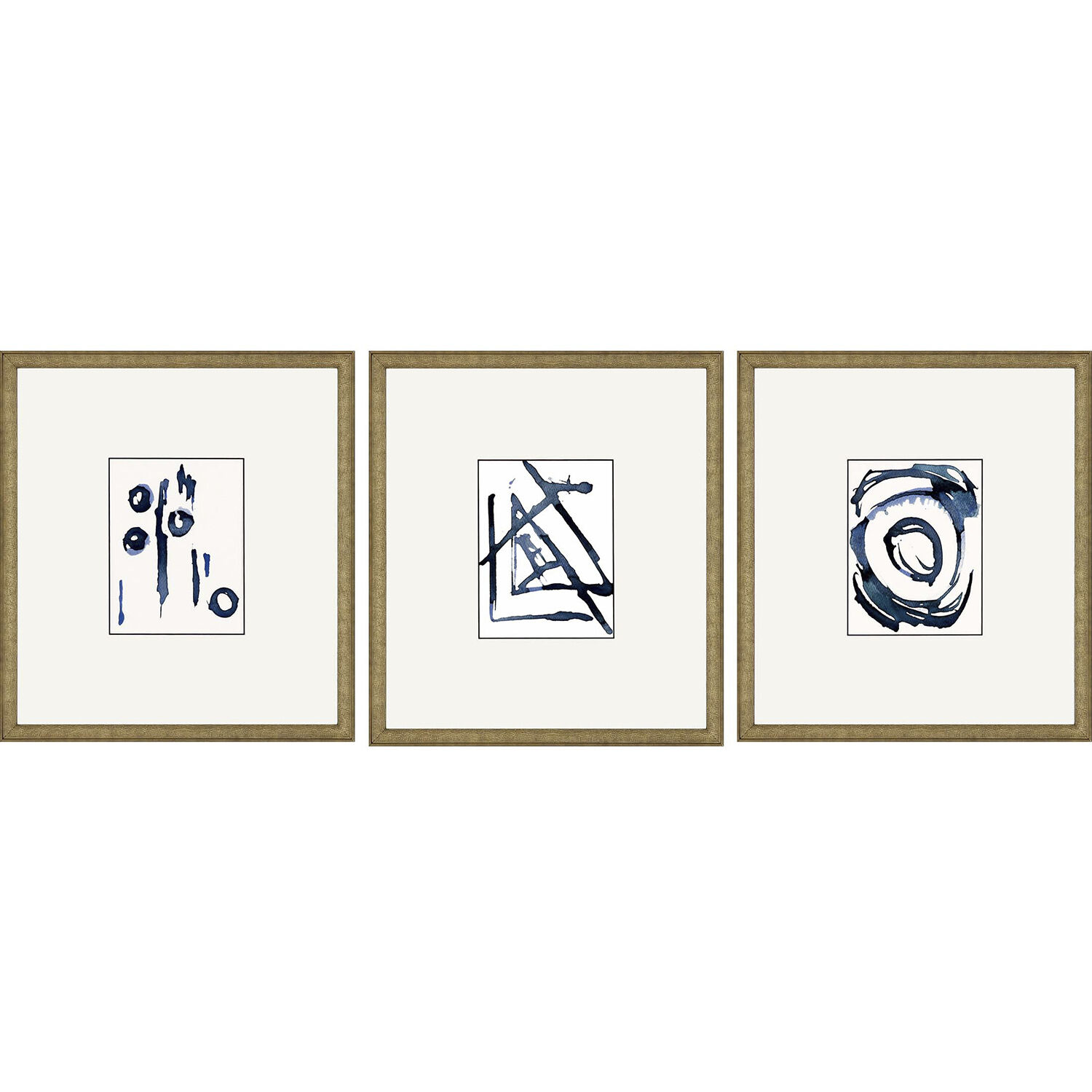 Mayhem Blue and White Framed Art