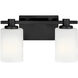 Karlie 2 Light 13.25 inch Black Bath Light Wall Light