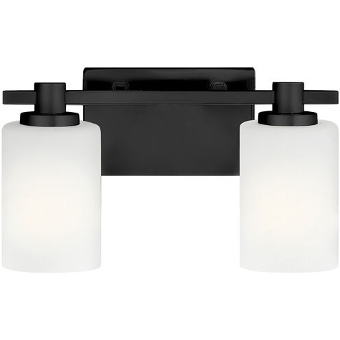 Karlie 2 Light 13.25 inch Black Bath Light Wall Light