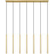 Forest Linear Chandelier Ceiling Light in Modern Gold