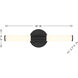 Connor LED 18 inch Matte Black Vanity Light Wall Light