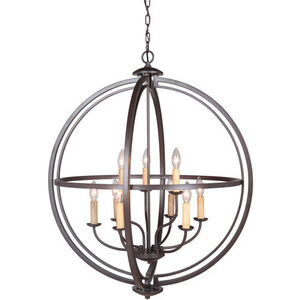 Berkeley 9 Light 30 inch Espresso Foyer Light Ceiling Light, Jeremiah