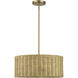 Weavington 3 Light 18 inch Antique Gold Leaf Pendant Chandelier Ceiling Light