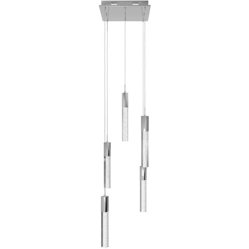 Original Glacier Avenue LED 12 inch Polished Chrome Multi Port Pendant Ceiling Light in Bubbled