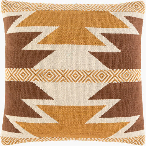 Andrea 20 X 20 inch Cream/Dark Brown/Camel Pillow Kit, Square