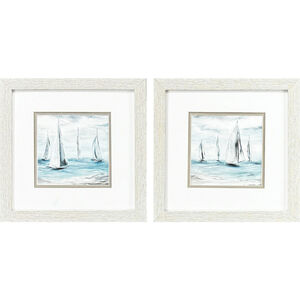 Soft Summer Wind Blue and Gray Framed Art