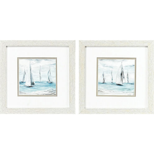 Soft Summer Wind Blue and Gray Framed Art