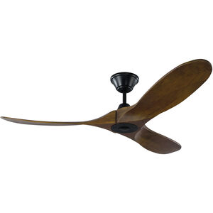 Maverick 52 inch Matte Black with Dark Walnut Blades Ceiling Fan