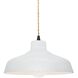 Radiance 1 Light 11.5 inch Gloss White and Matte Black Pendant Ceiling Light