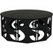 Dollar 39 X 39 inch Matte Black Coffee Table