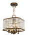 Grammercy 4 Light 14 inch Hand Painted Palacial Bronze Convertible Mini Chandelier/Ceiling Mount Ceiling Light