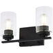 Park Ridge 2 Light 13 inch Matte Black Bathroom Light Wall Light