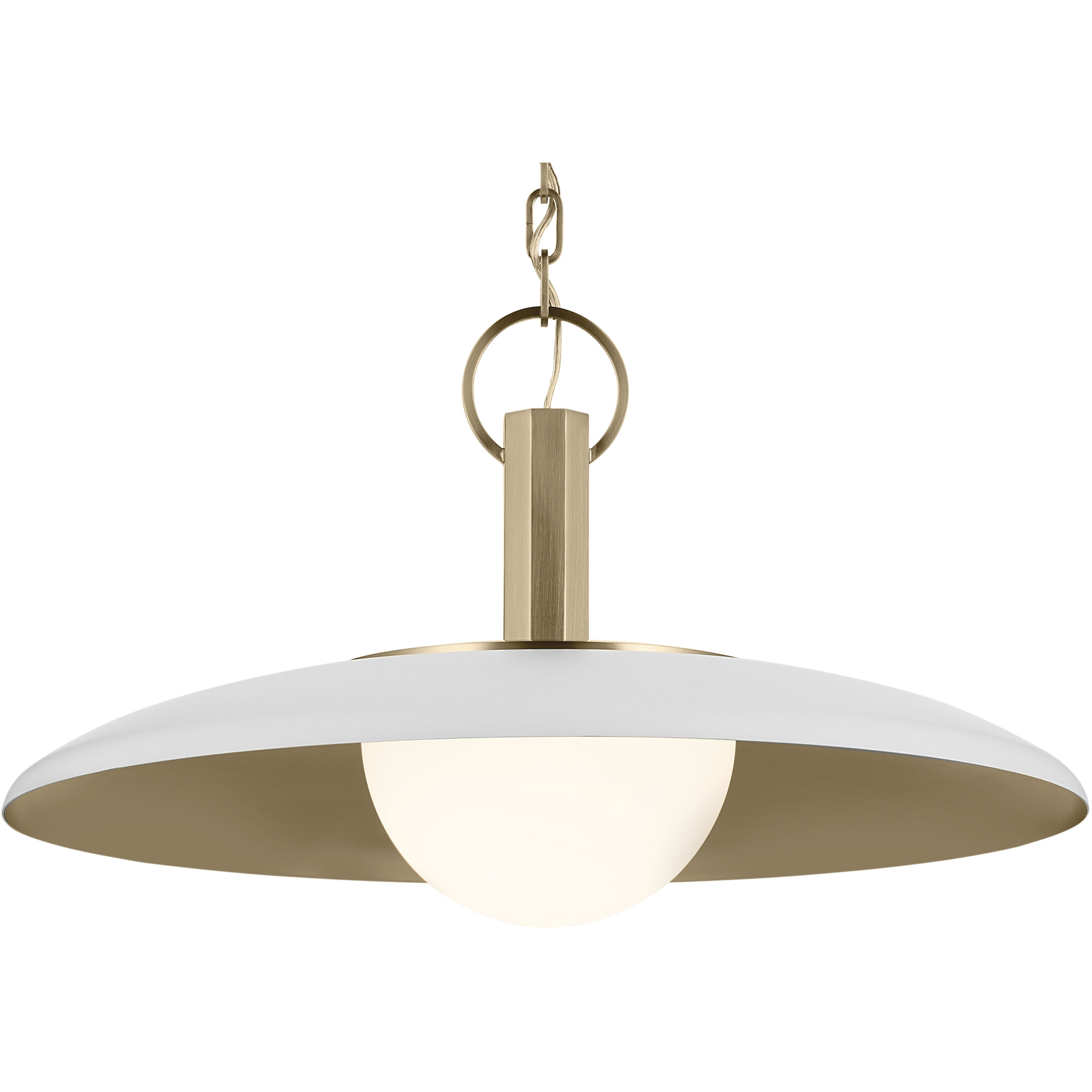 Kurio 1 Light White Pendant Ceiling Light