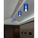 Rome LED 7.88 inch Chrome Pendant Ceiling Light in Chrome/Black, Clear Outer/Matte White Inner Glass