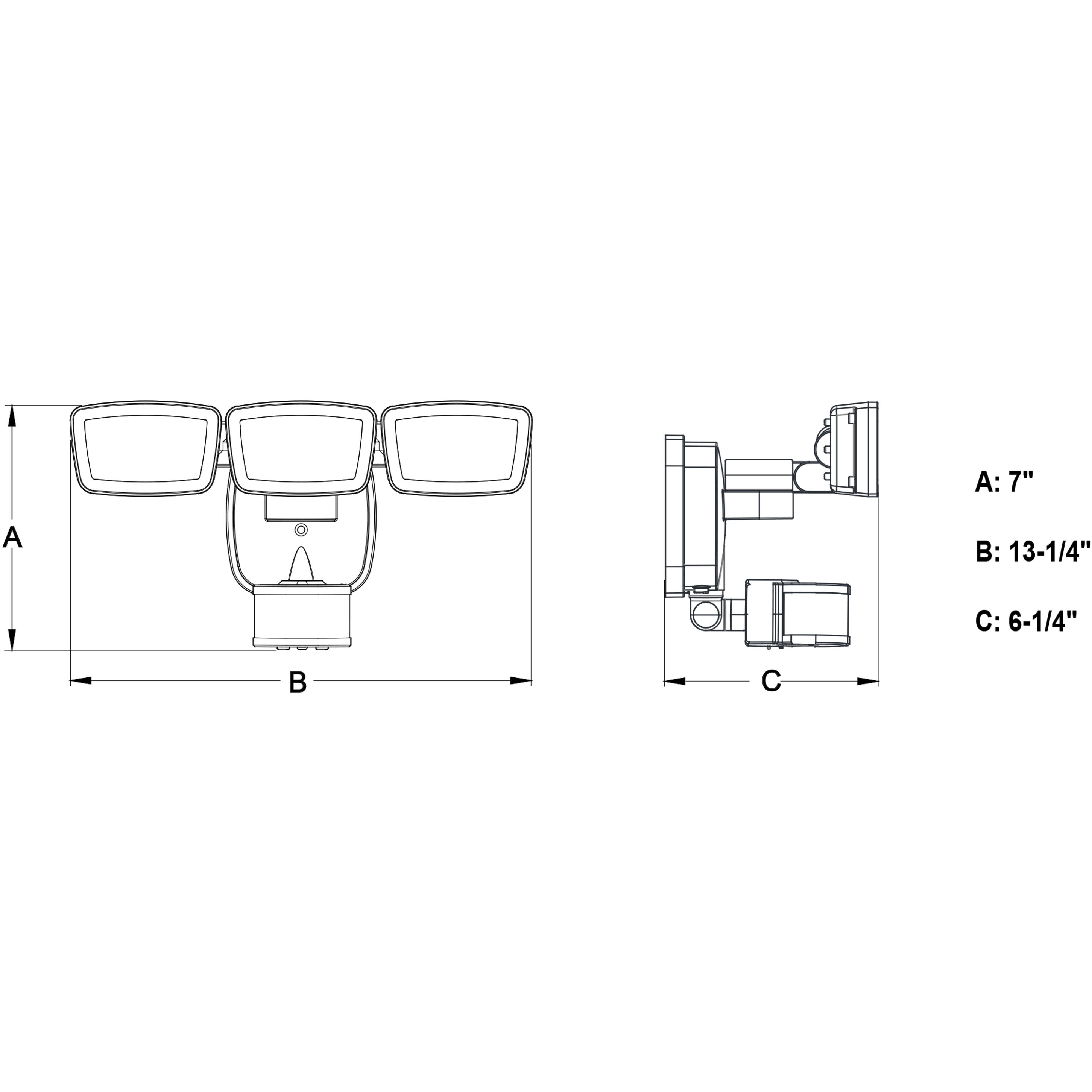 Outdoor Security LED 7 inch Bronze Outdoor Security